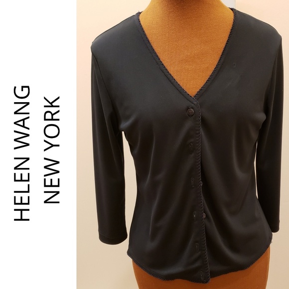 HELEN WANG 3/4 Length Sleeve Cardigan - Picture 1 of 5